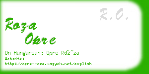 roza opre business card